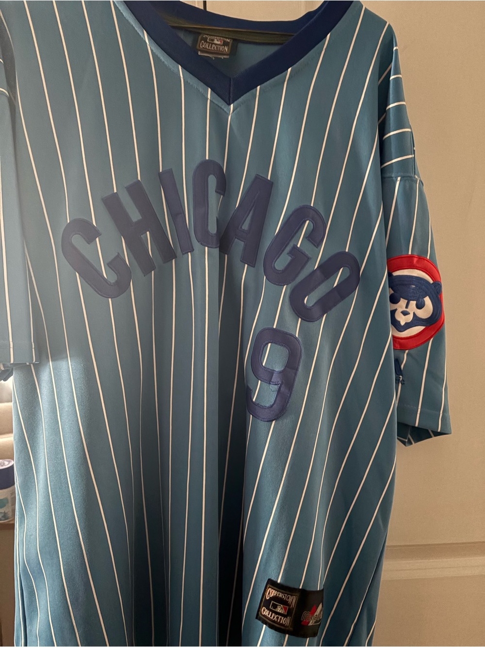 Chicago Pinstripe Kids Jersey Shirt - Blue